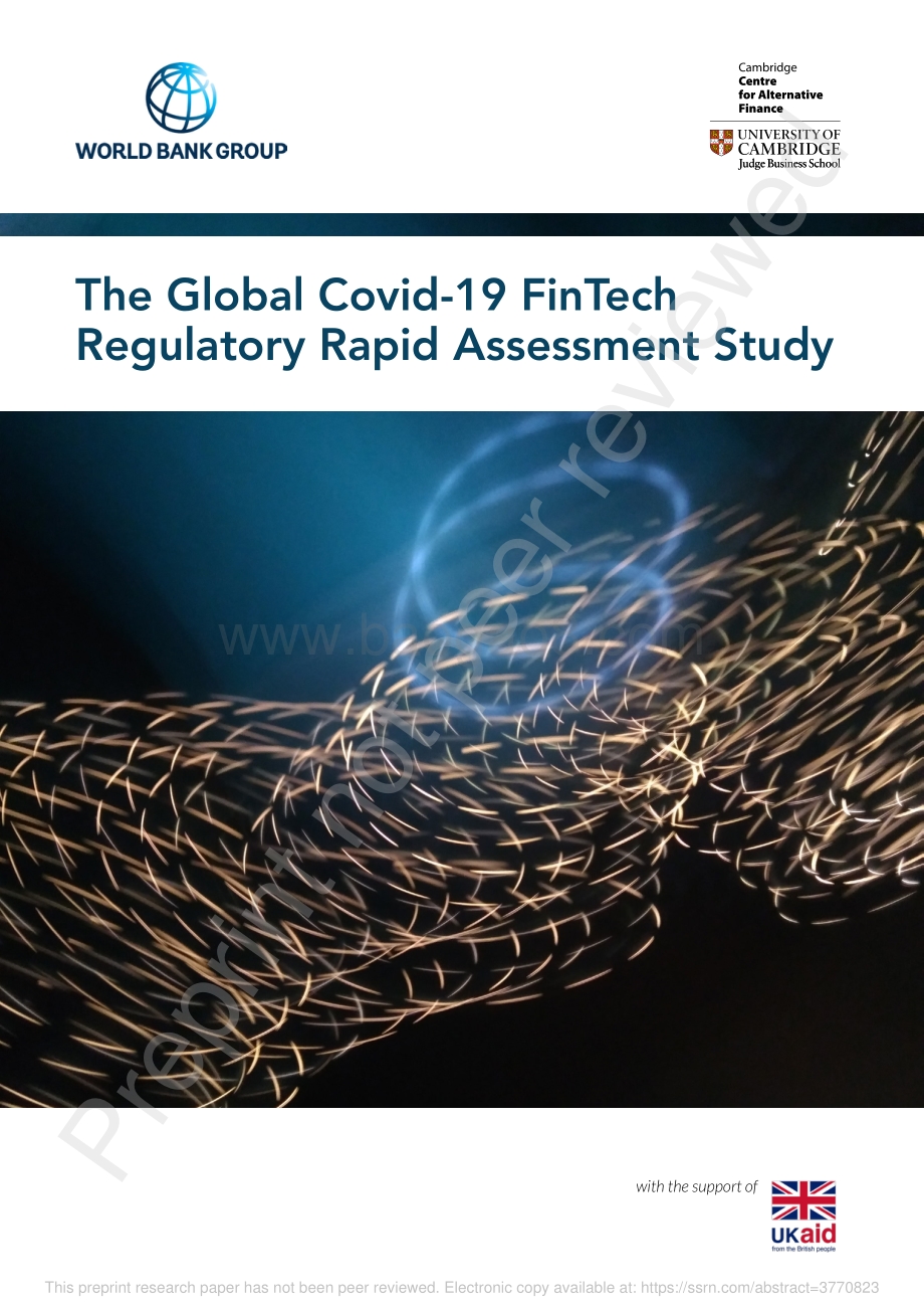 全球COVID-19金融科技监管快速评估研究（英文版）.pdf_第1页