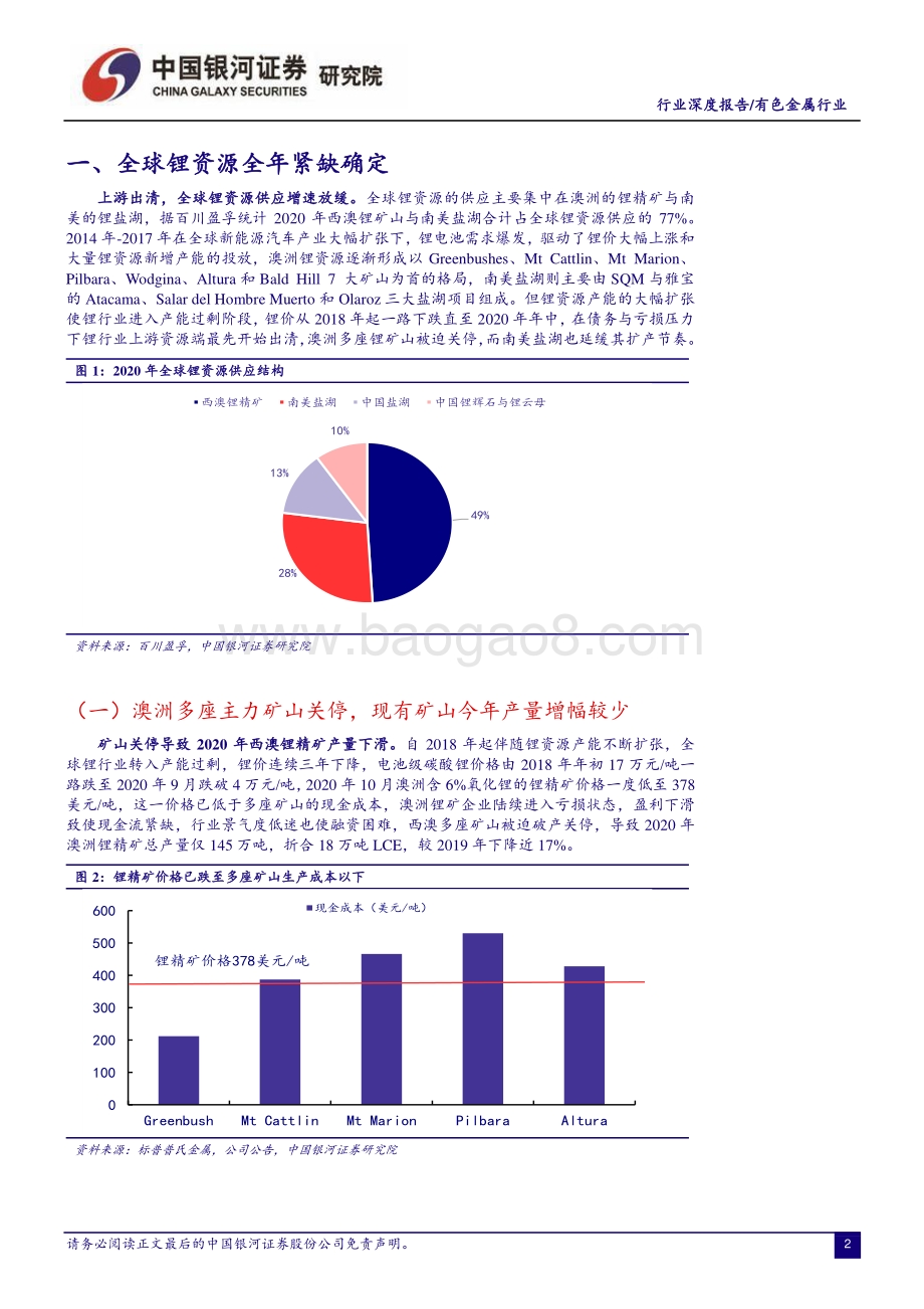 有色金属行业深度报告：锂资源全年紧缺确定锂价强势还有更高潮.pdf_第3页