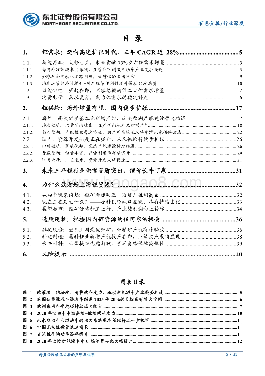 新能源汽车上游资源系列报告之二：供需矛盾突出锂价长牛可期.pdf_第2页