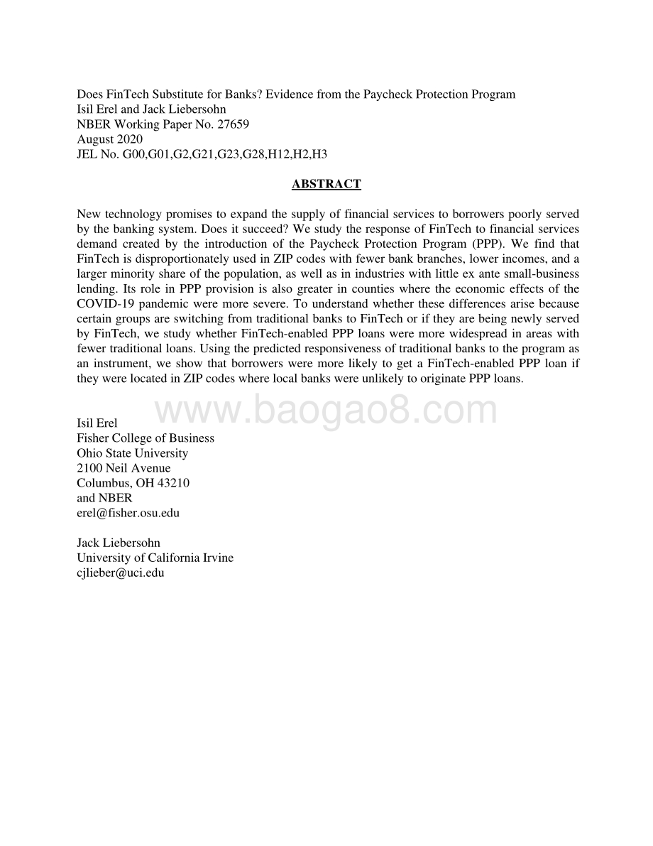 金融科技能代替银行吗？工资保障计划的证据（英文版）.pdf_第2页