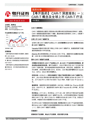 CAR-T深度报告（一）：CAR-T概念及全球上市CAR-T疗法.pdf