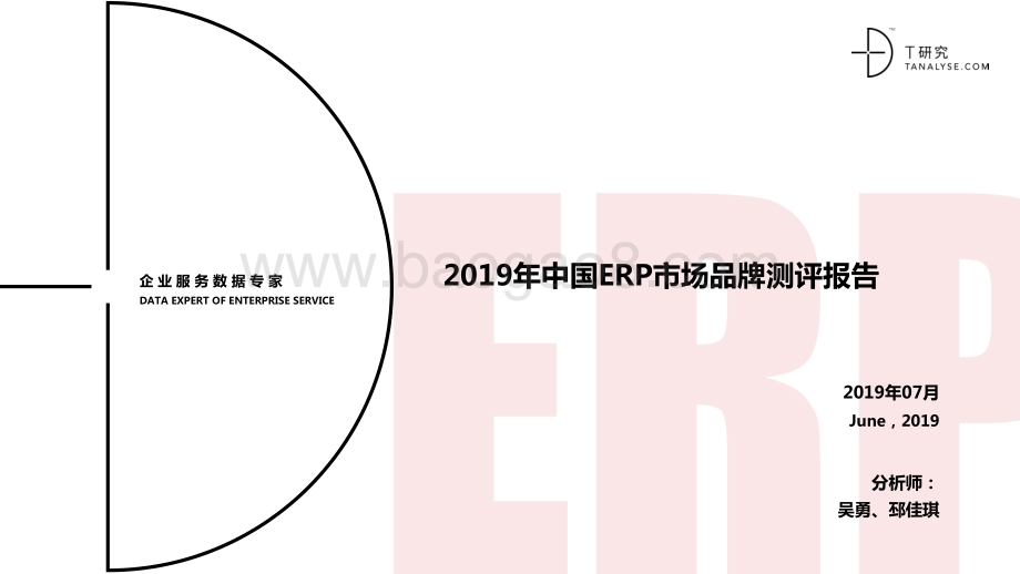 2019年中国ERP市场品牌测评报告.pdf_第1页