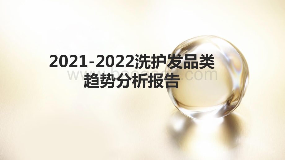 2021-2022洗护发品类趋势分析报告.pptx_第1页