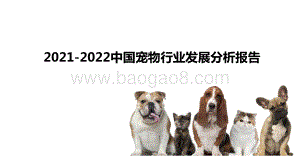 2021-2022中国宠物行业发展分析报告.pptx