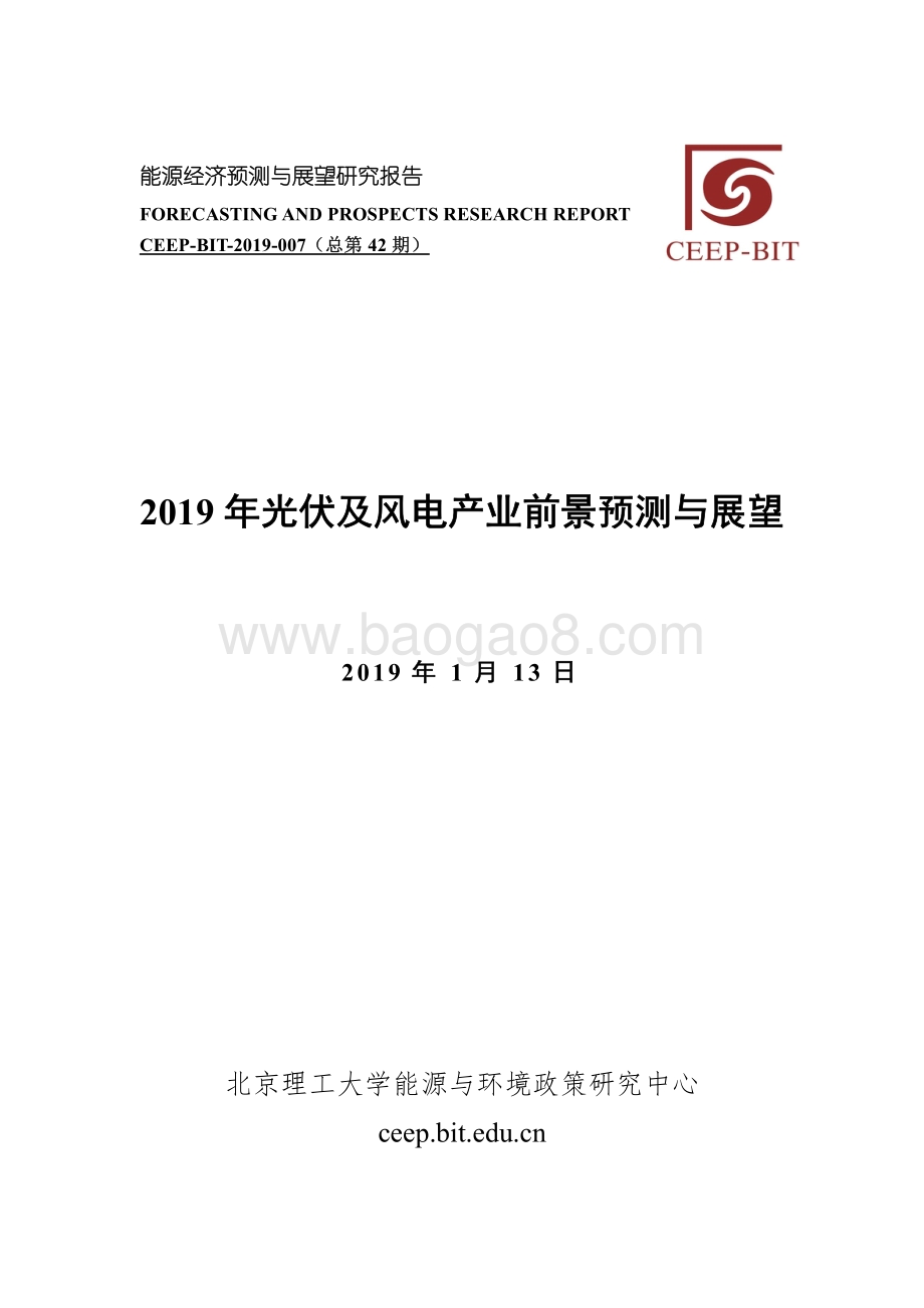 2019年光伏及风电产业前景预测与展望.pdf_第1页