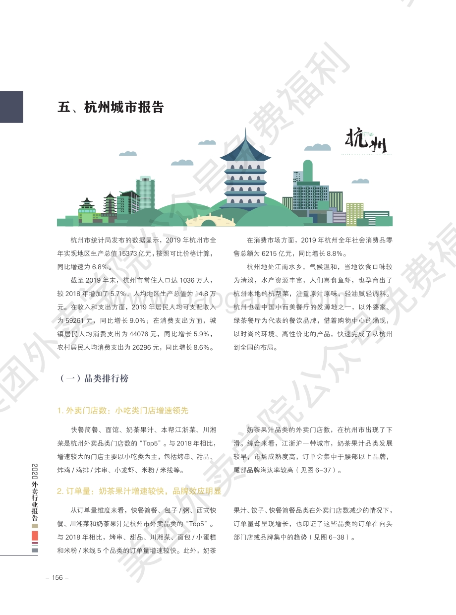 2020外卖行业报告：杭州.pdf_第1页