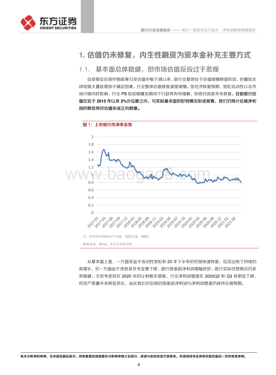 银行行业深度报告：核心一级资本压力加大净利润释放预期强化.pdf_第4页