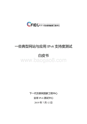 一些典型网站与应用IPv6支持度测试白皮书.pdf