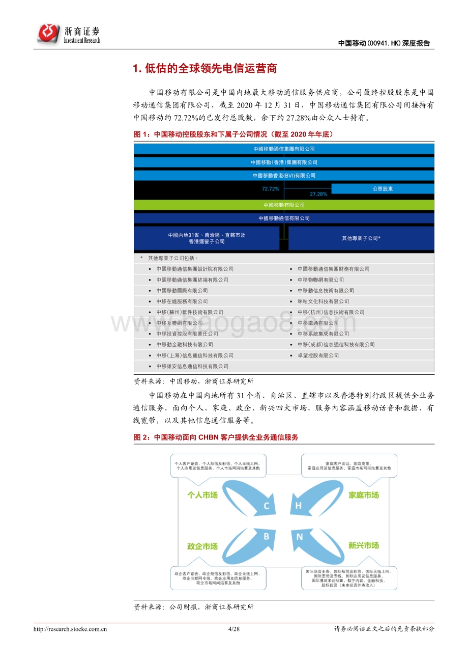 中国移动深度报告：低估的全球领先电信运营商.pdf_第4页