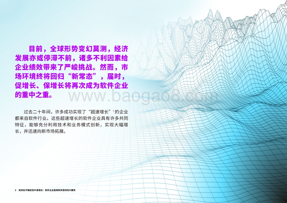 如何在不确定性中谋增长：软件企业首席财务官的四大要务.pdf_第2页