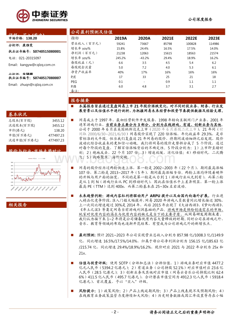 网易21年上市复盘：从至暗时刻到21年年化29%收益.pdf_第2页