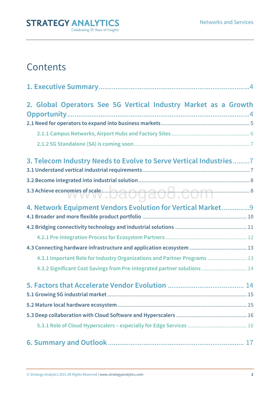 网络设备供应商在5G垂直行业市场中的作用（英文版）.pdf_第2页