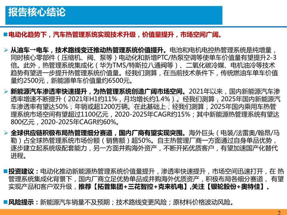 2021-2022优质零部件赛道—热管理投资机会剖析报告.pptx_第2页
