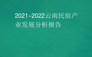 2021-2022云南民宿产业发展分析报告.pdf