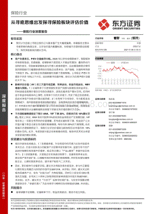 保险行业深度报告：从寻底思维出发探寻保险板块评估价值.pdf