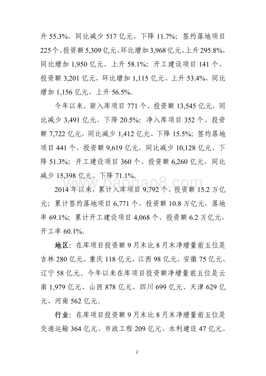 全国PPP综合信息平台项目管理库2020年9月报.pdf_第2页