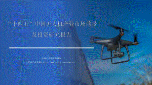 2021“十四五”中国无人机产业市场前景及投资研究报告.pdf