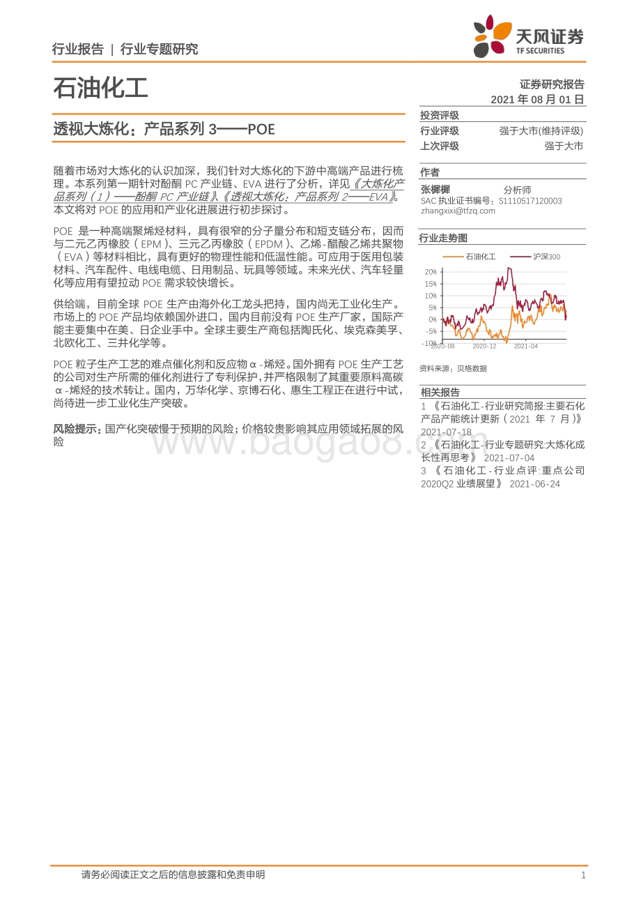 透视大炼化：产品系列3——POE.pdf_第1页