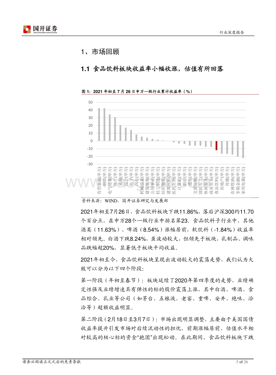 食品饮料2021年中期策略：关注高端、次高端白酒扩容把握啤酒龙头利润释放.pdf_第5页