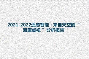 2021-2022遥感智能来自天空的“ 海康威视 ”分析报告.pptx