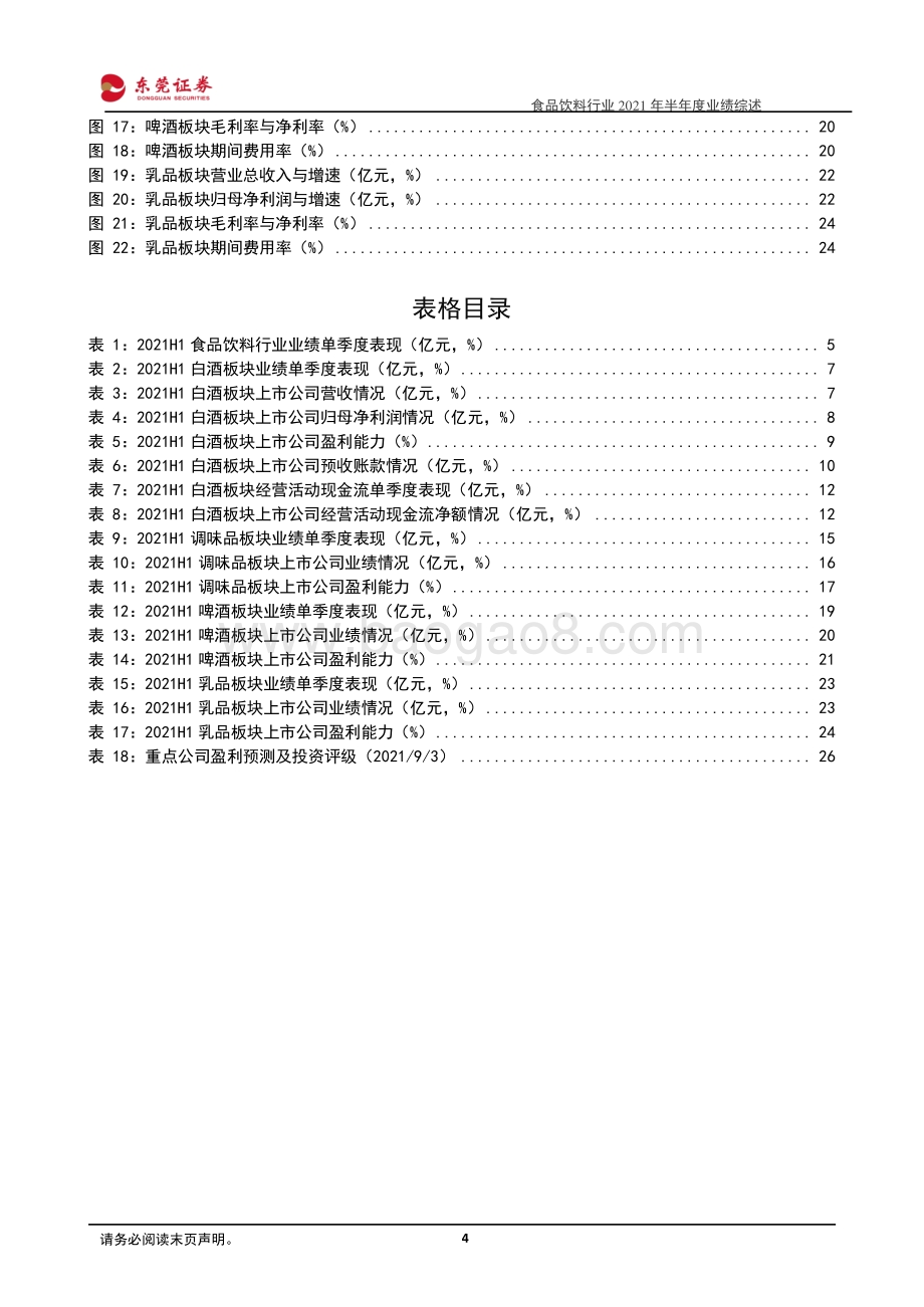 食品饮料行业2021年半年度业绩综述.pdf_第4页