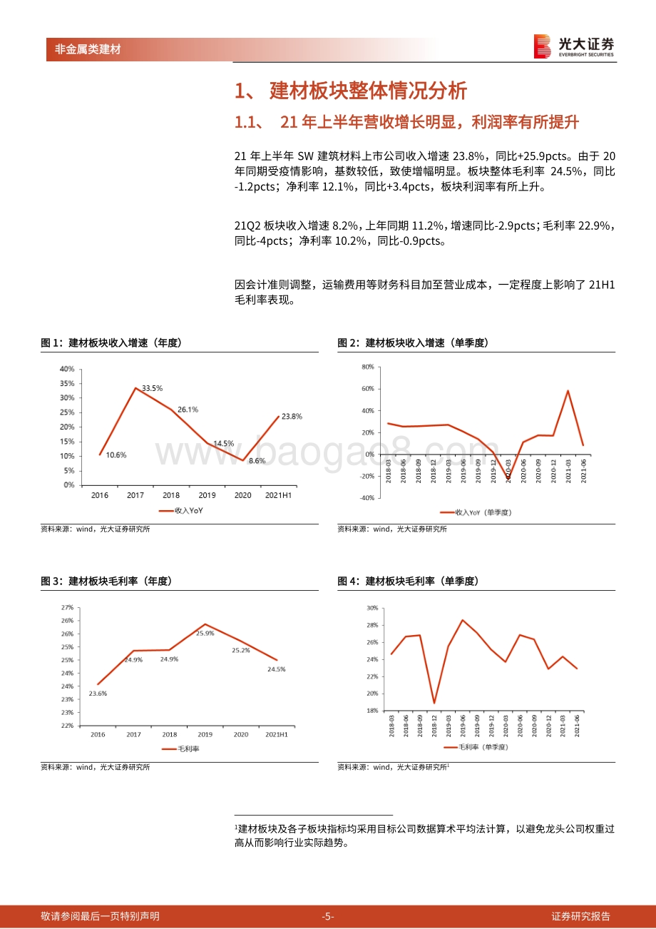 建材行业2021年半年报总结.pdf_第5页