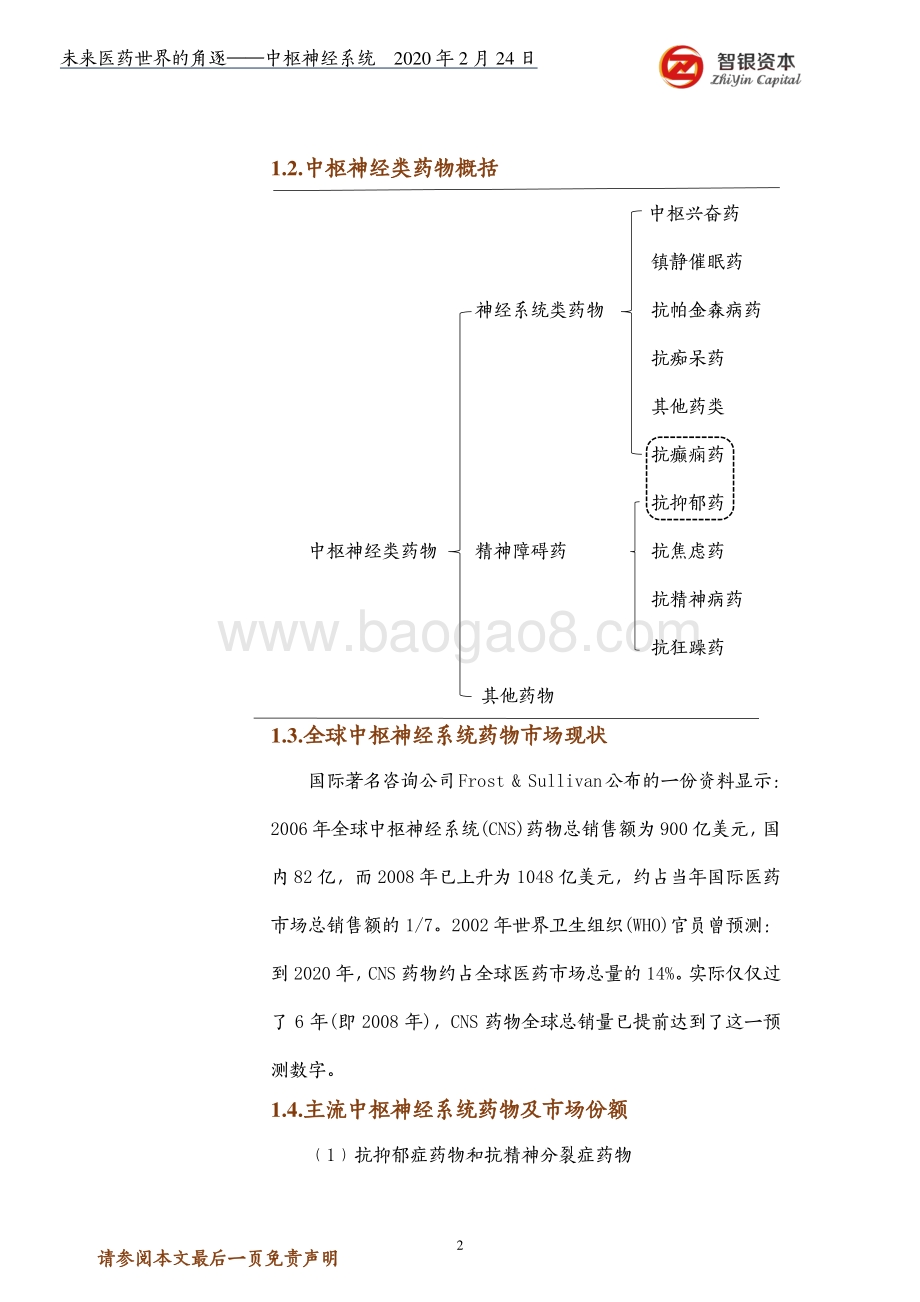 未来医药世界的角逐：中枢神经系统.pdf_第2页