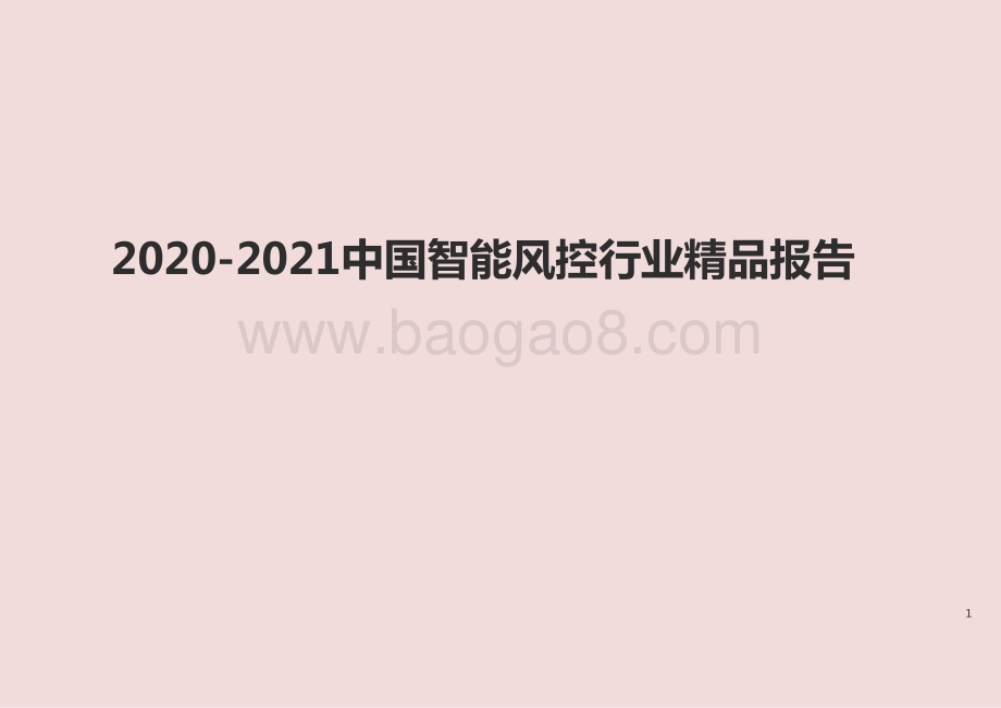 2020-2021中国智能风控行业精品报告.pptx_第1页