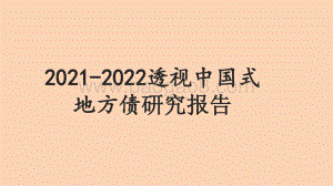 2021-2022透视中国式地方债研究报告.pptx