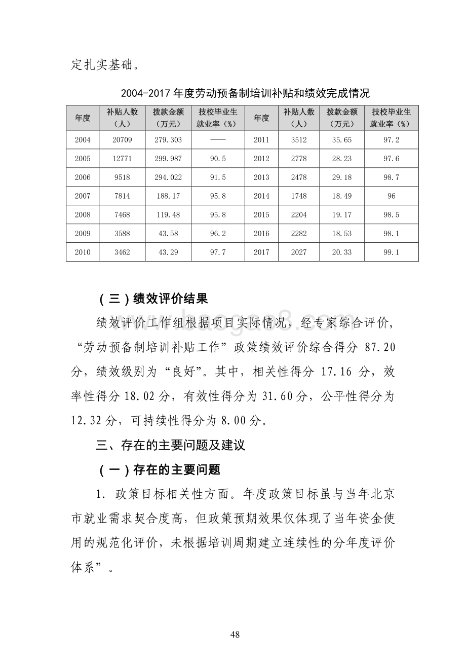 “劳动预备制培训补贴工作”政策绩效评价报告.pdf_第5页