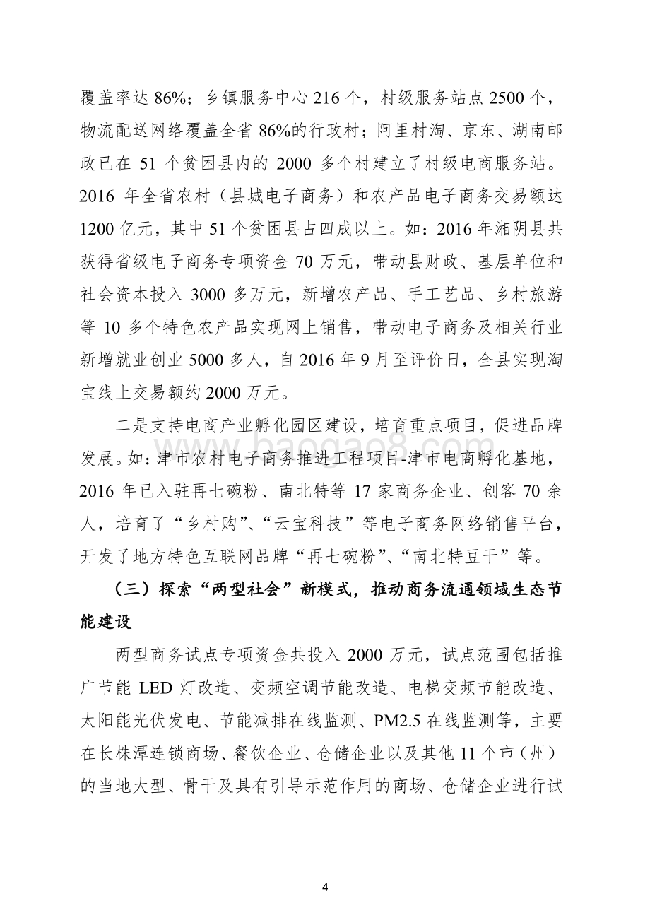 2016年流通产业促进专项绩效评价报告（湖南）.pdf_第4页