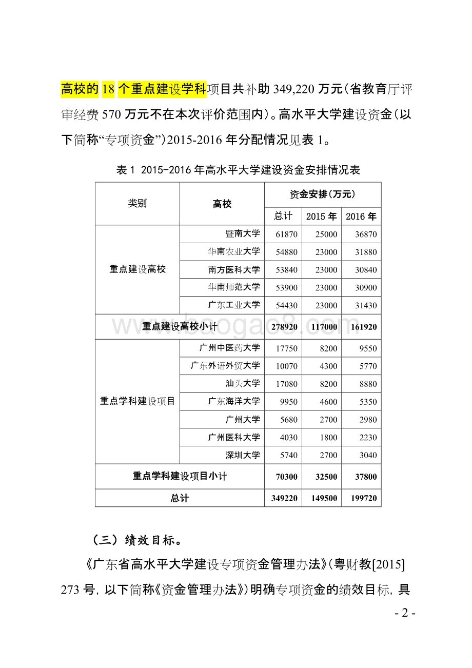 2015-2016广东省高水平大学建设资金绩效评价报告.doc_第4页