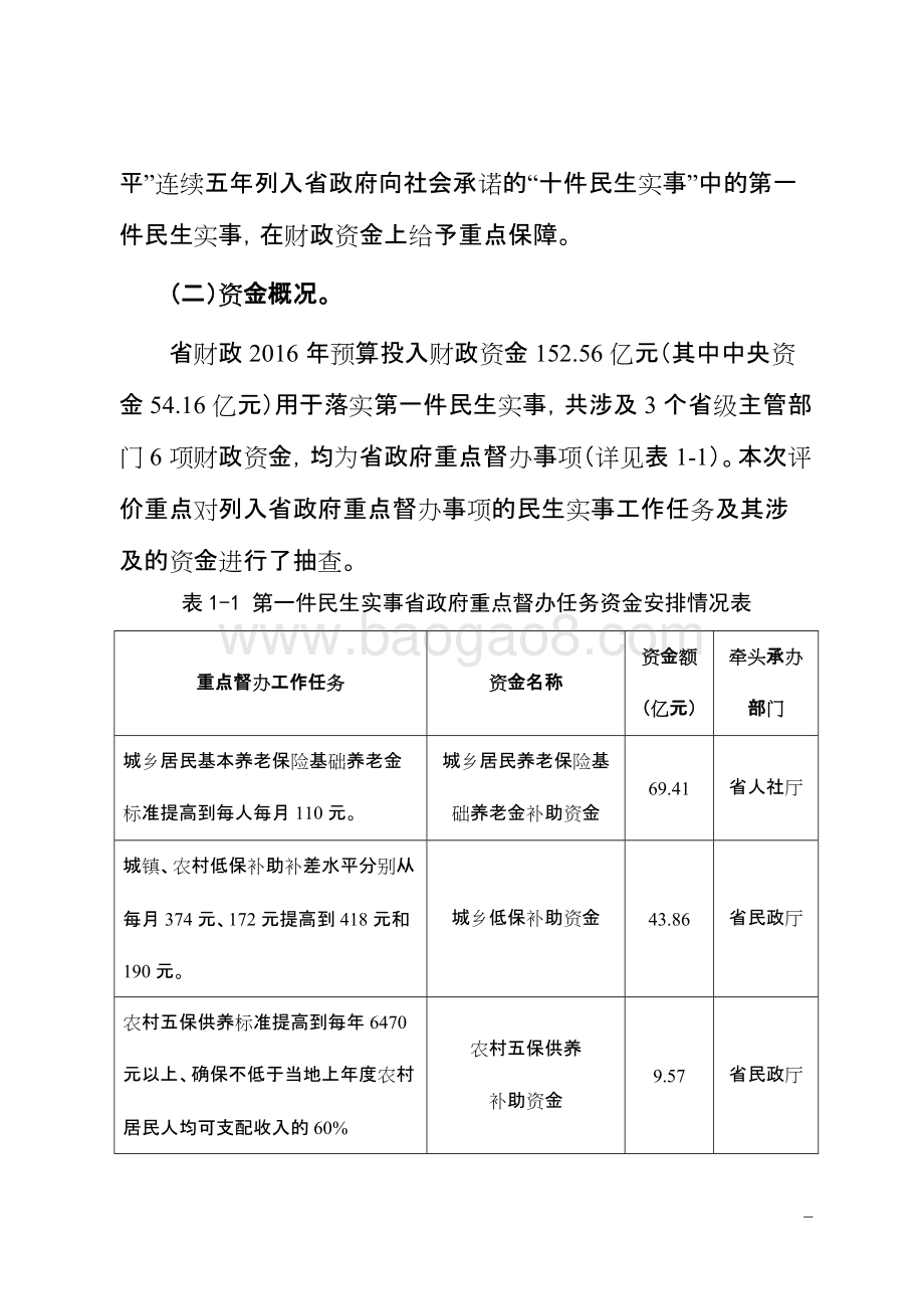 2016年十件民生实事（第一件事：巩固提高底线民生保障水平）财政资金使用绩效评价报告.doc_第4页