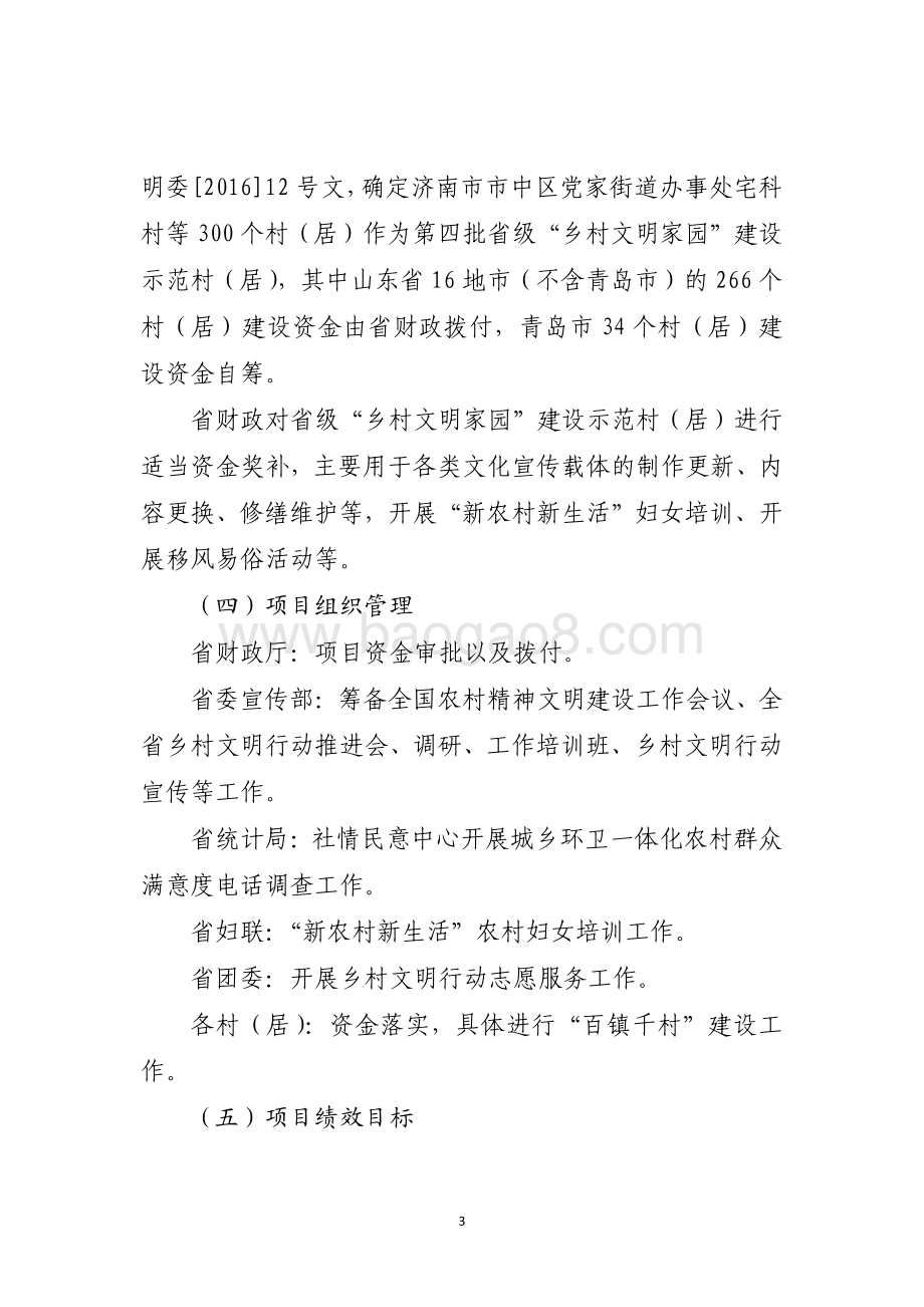 2016年公共文化服务体系建设资金（乡村文明行动）绩效评价报告（山东）.pdf_第3页