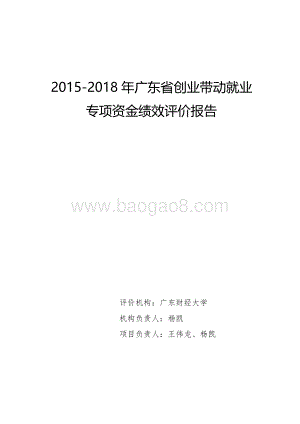 2015-2018年广东省创业带动就业专项资金绩效评价报告.pdf