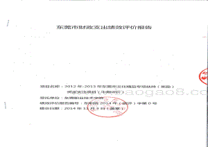 2012年-2013年东莞市文化精品专项扶持（奖励）资金支出项目第三方重点绩效评价报告.pdf