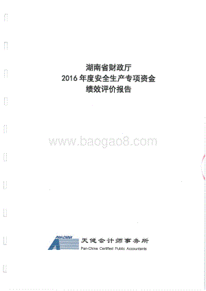 2016年安全生产专项绩效评价报告（湖南）.pdf