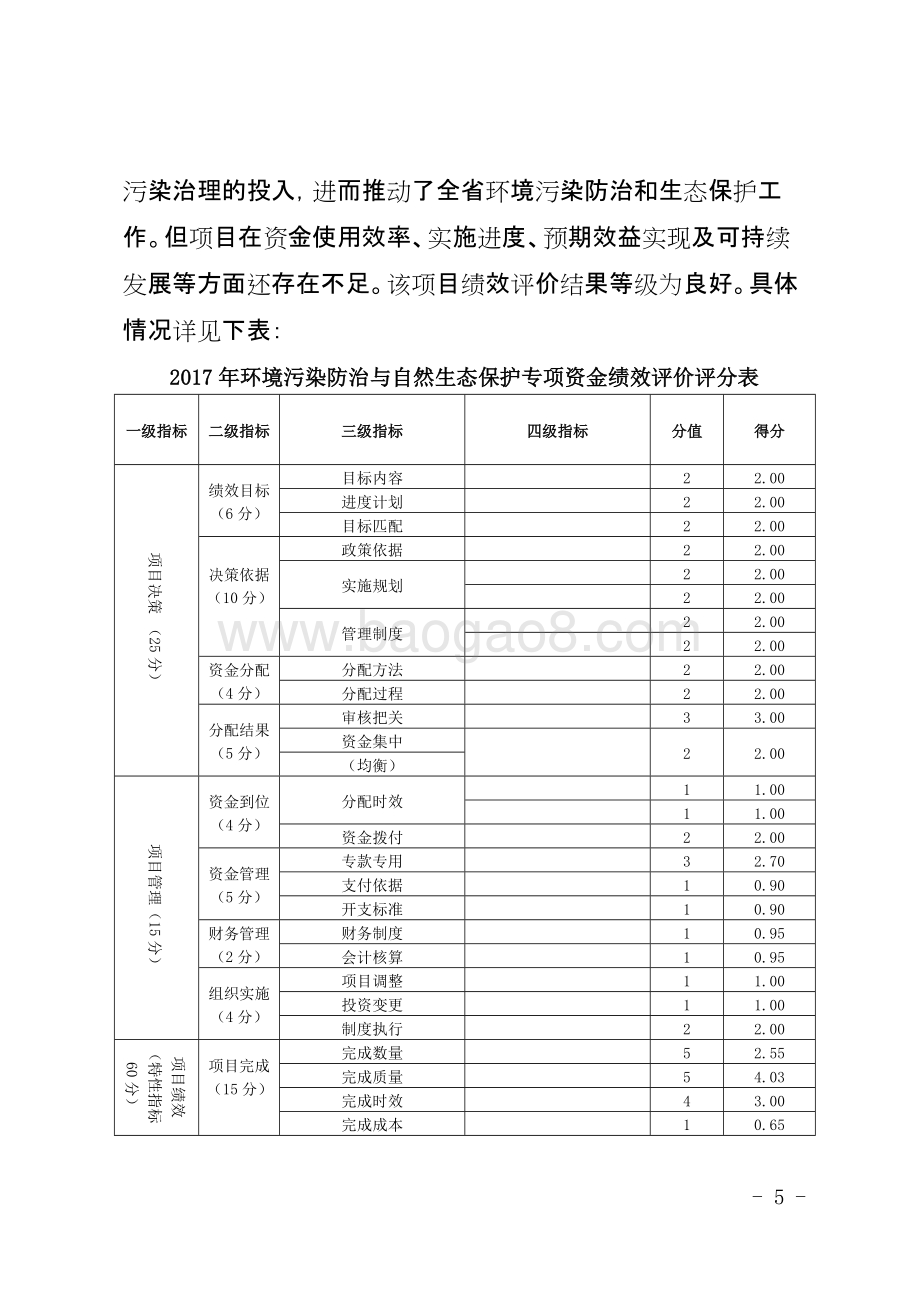 2014—2016年度环境污染治理与自然生态保护项目支出绩效评价的报告（四川）.docx_第5页