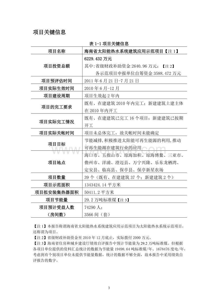 2010年海南省太阳能热水系统建筑应用示范项目绩效评价报告.doc_第3页