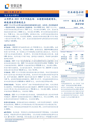 公用事业2021年半年报总结.pdf