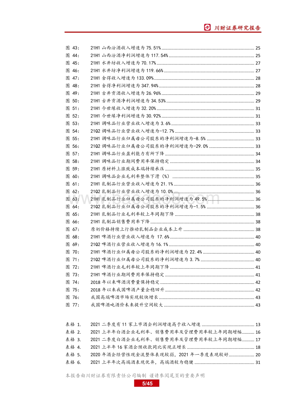 食品饮料行业2021年中报&二季报总结.pdf_第5页