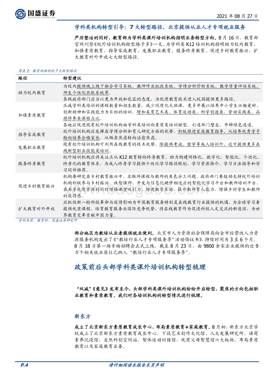 “双减”地方政策落实及头部K12课培机构转型梳理.pdf_第4页