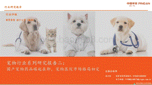 宠物行业系列研究报告二：国产宠物药品崛起在即宠物医院市场格局初定.pdf