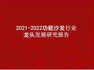 2021-2022功能沙发行业龙头发展研究报告.pptx