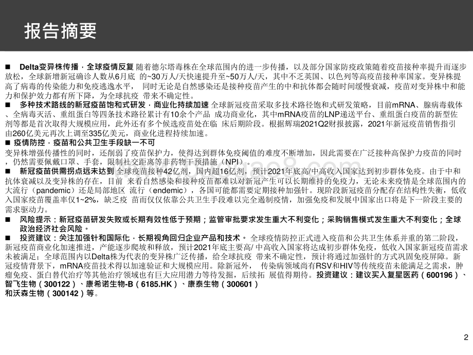 2021-2022国产新冠疫苗市场研究报告.pptx_第2页