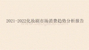 2021-2022化妆刷市场消费趋势分析报告.pptx