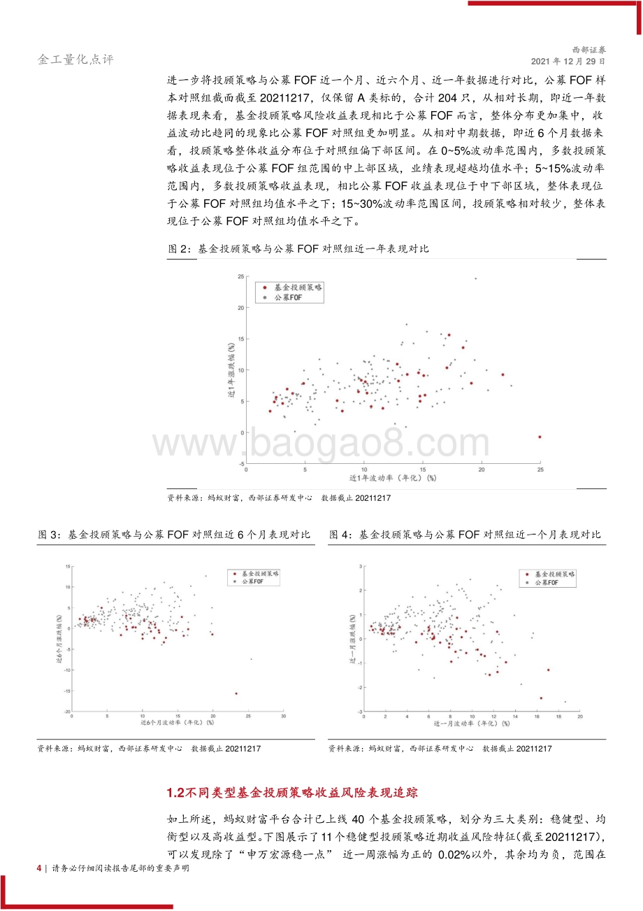 20211229-西部证券-基金投顾研究跟踪报告之七_部分已上线基金投顾策略收益风险表现以及持仓穿透分析_16页_2mb.pdf_第4页