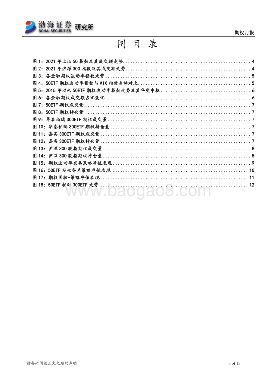 20211231-渤海证券-期权月报_市场振幅有所提升_波动率指数维持低位_13页_1mb.pdf_第3页