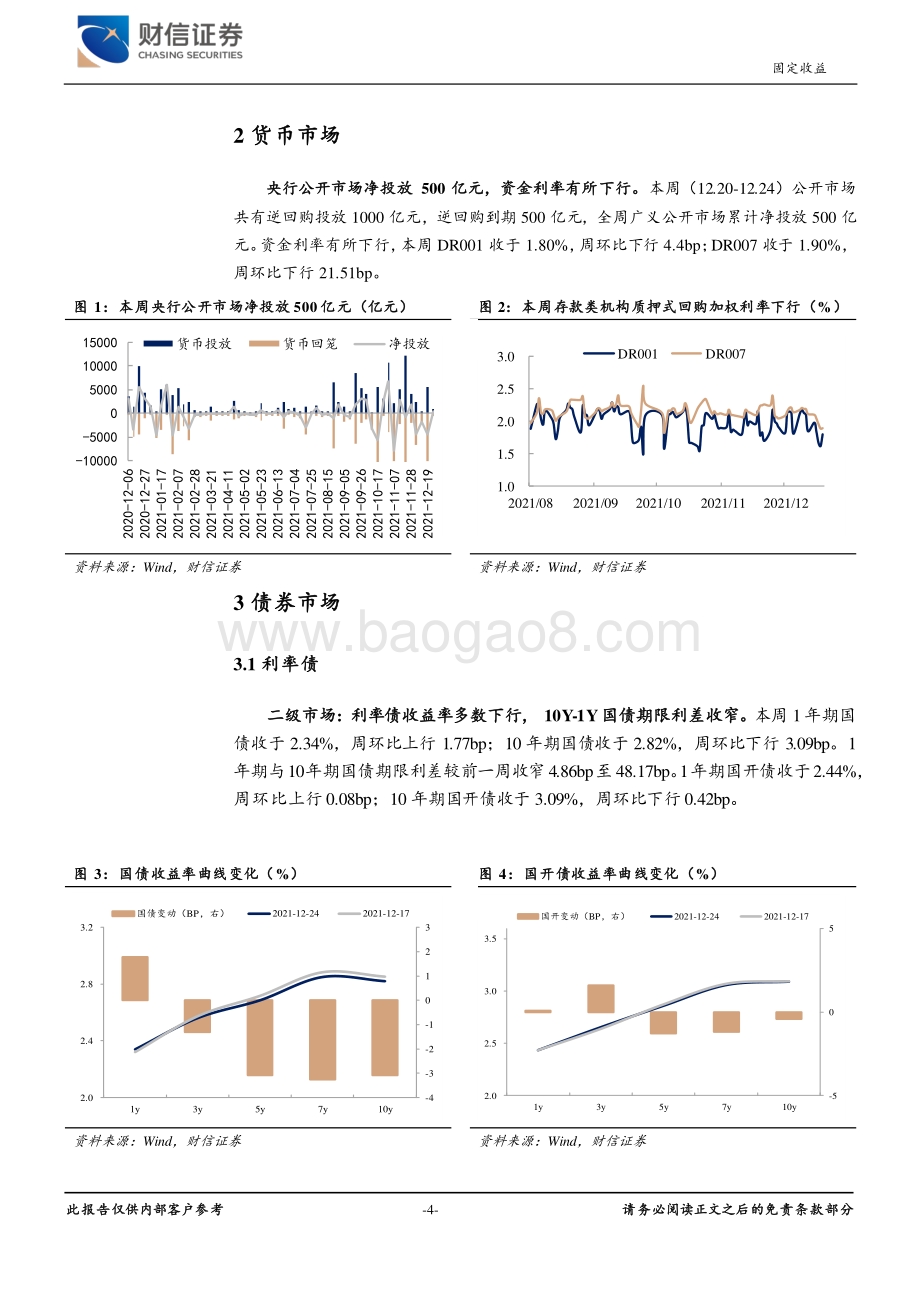 20211227-财信证券-固定收益周报_10Y-1Y国债期限利差收窄_民企地产债仍需谨慎_10页_904kb.pdf_第4页