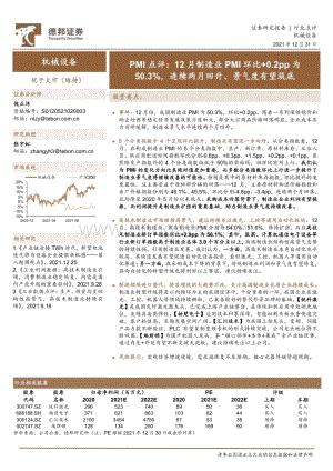 20211231-德邦证券-机械设备_PMI点评_12月制造业PMI环比+0.2pp为50.3_连续两月回升_景气度有望筑底_2页_476kb.pdf